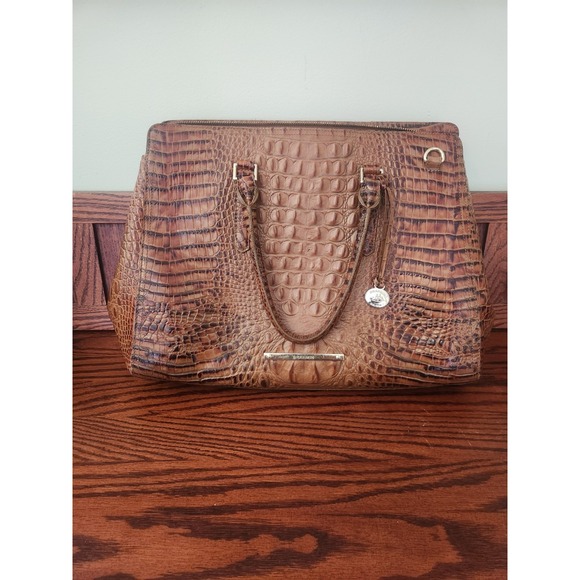Brahmin Handbags - Pecan Brahmin Finley Carryall leather satchel bag Large See Description